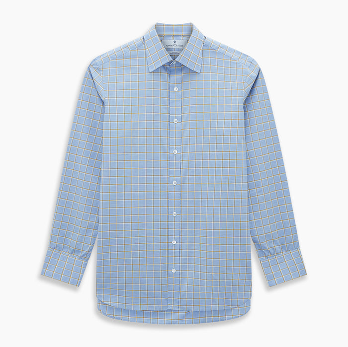 Blue and Yellow Windowpane Mayfair Shirt Image 6