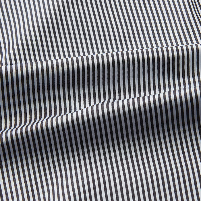 Black Candy Stripe Cotton Regular Fit Mayfair Shirt Image 3