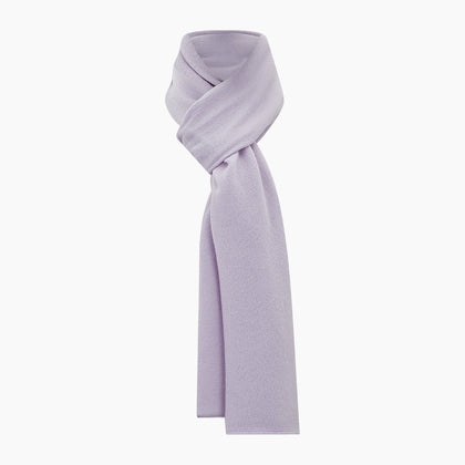 Plain Lilac Cashmere Knitted Scarf Image 3