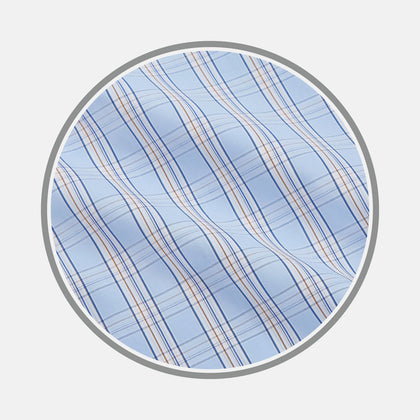 Pale Blue Multi-check Cotton Fabric