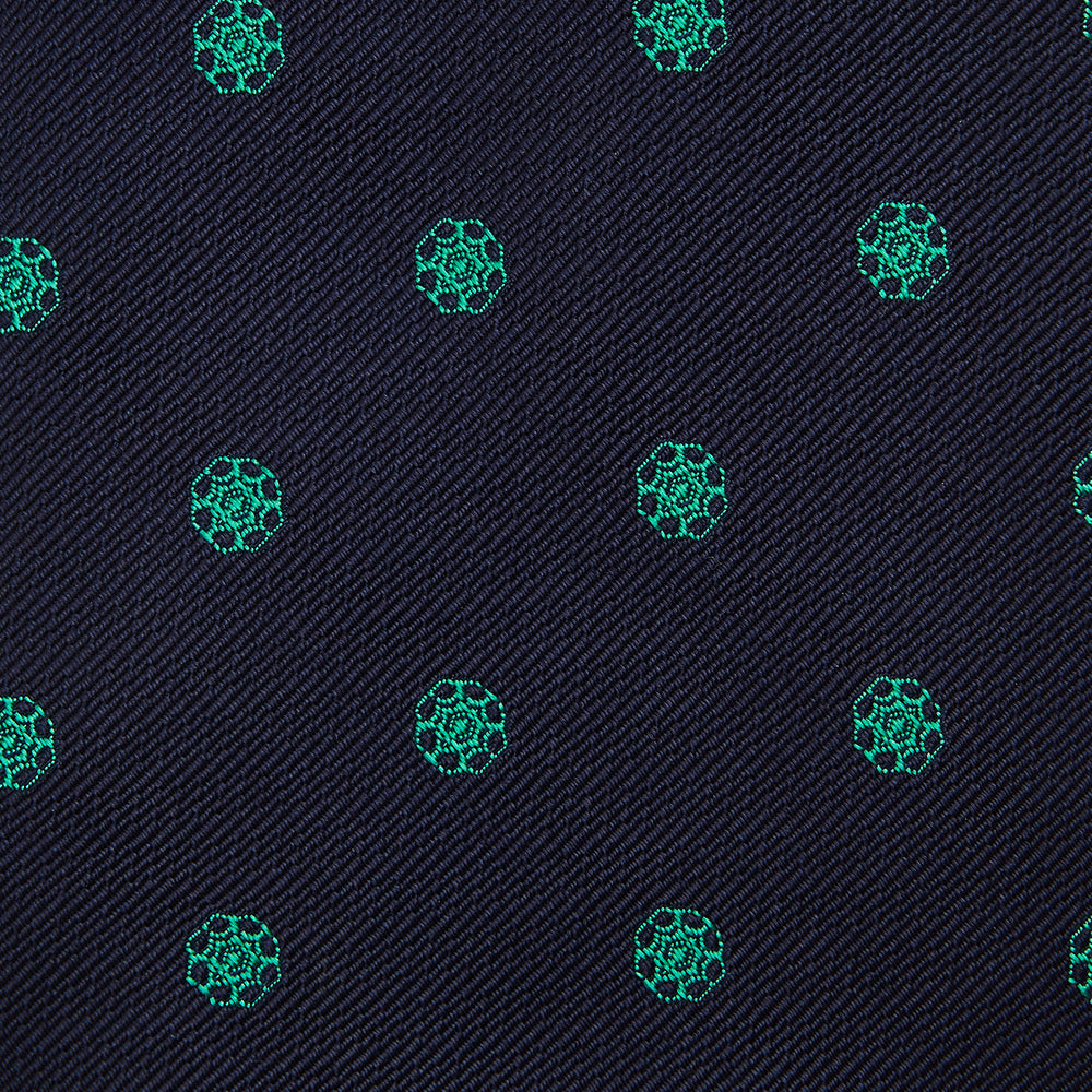 The Green flower and navy silk tie by Turnbull & Asser is perfect for adding a touch of color to any classic wardrobe.