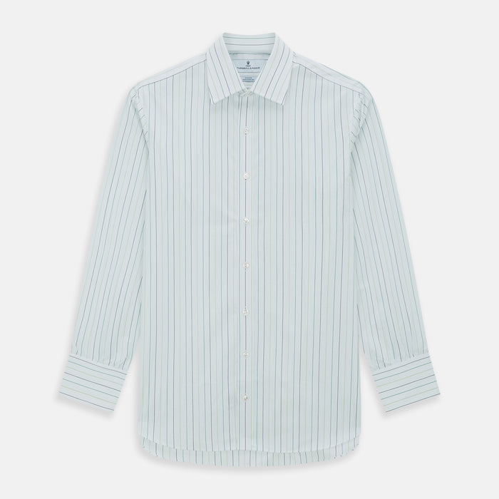 Green Wide Pinstripe Mayfair Shirt