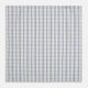The Turnbull & Asser Blue and Navy Multi Check Hand-Rolled Handkerchief features a blue and white plaid design with thin, evenly spaced lines, shown flat against a white background.