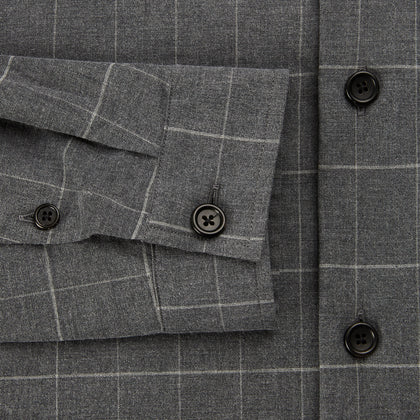 Charcoal Melange Check Hampstead overshirt Image 3