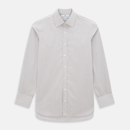 Burgundy Micro Tattersall Check Mayfair Shirt