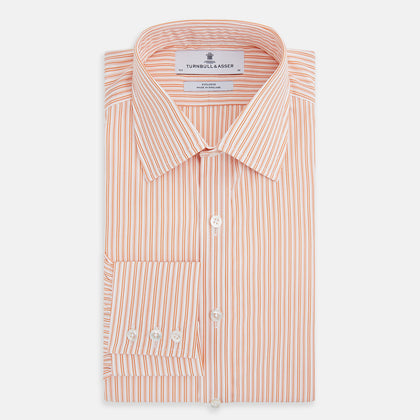 Orange Ticking Stripe Mayfair Shirt Image 4
