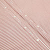 View 7 of product The Red Shadow Stripe Westminster Shirt by Turnbull & Asser features long sleeves, a Turnbull collar, thin red and white vertical stripes, white buttons, and showcases British craftsmanship against a plain white background.