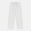 View 5 of product The Yellow Multi Stripe Cotton Quin Pyjama Set by Turnbull & Asser features a striped button-up top with chest pocket and drawstring pants—luxury sleepwear crafted from soft cotton, displayed on a white background.
