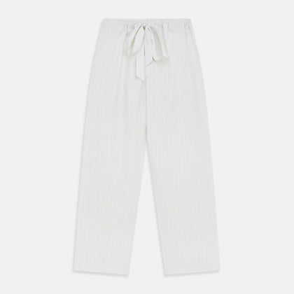 Yellow Multi Stripe Cotton Quin Pyjama Set Image 4