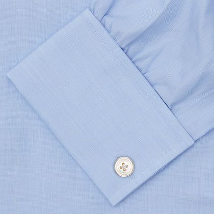 Grey Cashmere Blend Shirt with T&A Collar and 3-Button Cuffs Image 5