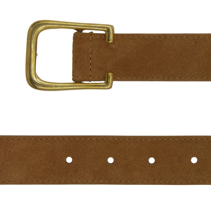 Brown Suede Leather Belt Image 1