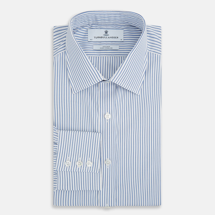 Blue Shadow Stripe Mayfair Shirt Image 4