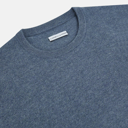 Pacific Blue Cashmere Round Neck Jumper Image 1