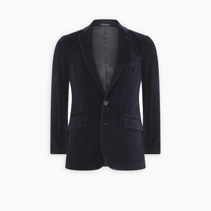 Navy Velvet Jacket Image 4
