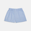 View 1 of product Turnbull & Asser Light Blue Gingham Cotton Boxer Shorts for men feature an elastic waistband and are displayed on a plain white background. Perfect everyday underwear for comfort.