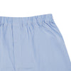 View 2 of product Turnbull & Asser Light Blue Gingham Cotton Boxer Shorts for men feature an elastic waistband and are displayed on a plain white background. Perfect everyday underwear for comfort.