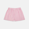 View 1 of product Turnbull & Asser Pink Gingham Cotton Boxer Shorts, featuring an elastic waistband, are displayed flat on a white background.