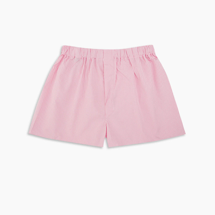 Pink Gingham Cotton Boxer Shorts Image 2