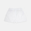View 1 of product Turnbull & Asser White Herringbone Sea Island Quality Cotton Boxer Shorts feature an elastic waistband and are shown flat on a white background.