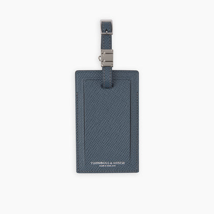 Blue Leather Luggage Tag Image 2