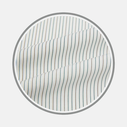 Green/Brown Ticking Stripe Fabric