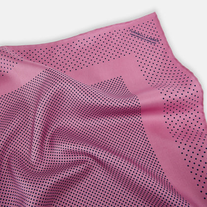 Pink Dot Silk Pocket Square Image 1