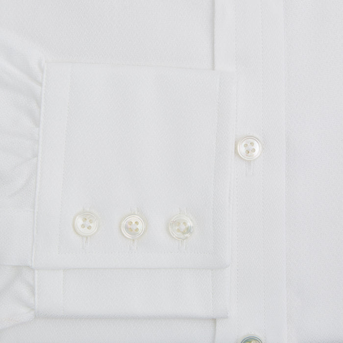 White Herringbone Mayfair Shirt Image 3