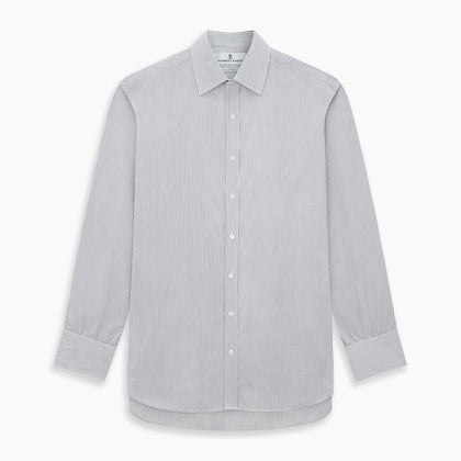 Midnight Blue Fine Track Stripe Mayfair Shirt Image 6