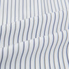 View 5 of product The Brown Multi Stripe Quarzo Nightshirt by Turnbull & Asser is a long-sleeve, knee-length Italian cotton nightshirt with brown and blue stripes, a collar, button placket, chest pocket, and cuffs. The dress is laid flat on a white background.
