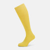 View 1 of product A single Chartreuse Lemon Long Sock by Turnbull & Asser, knee-high with a ribbed texture and made from luxurious Egyptian cotton, is displayed against a plain white background.
