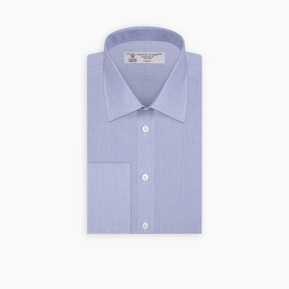 Grey Cashmere Blend Shirt with T&A Collar and 3-Button Cuffs Image 6