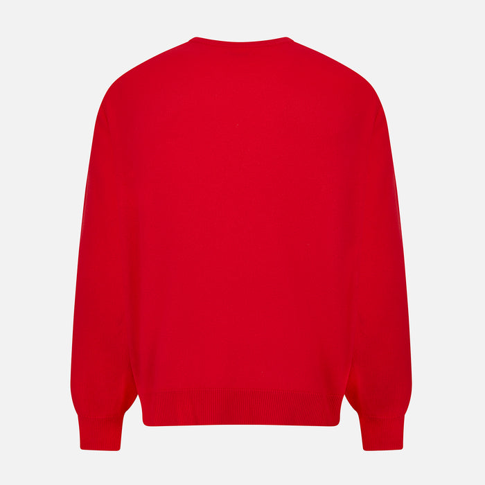 Red Cashmere Round Neck Jumper Image 2