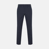 View 1 of product Navy Twill Wool Plain Trousers