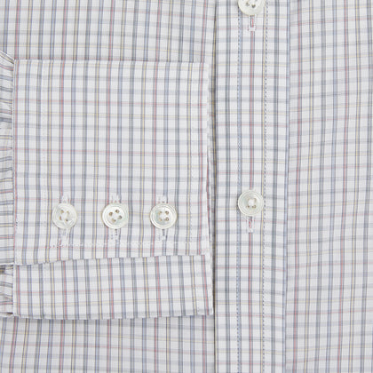 Sky Blue Multi Graph Check Shirt Image 3