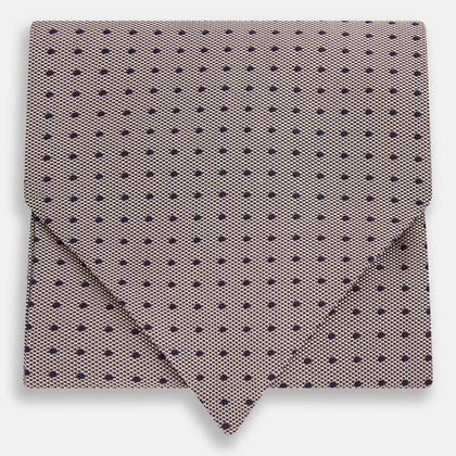 Lilac and Navy Micro Dot Silk Cravat