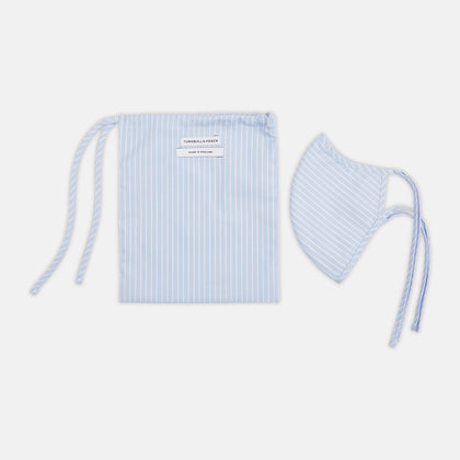 Exclusive Light Blue, White & Pink Stripe Commuter Mask With 3 Viroformula™ Filters Image 1