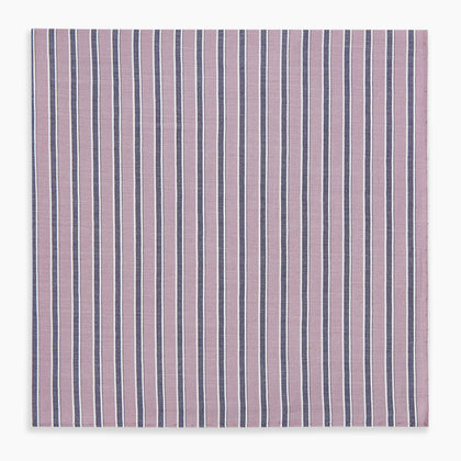 Antique Pink Ticking Stripe Hand-Rolled Handkerchief Image 3
