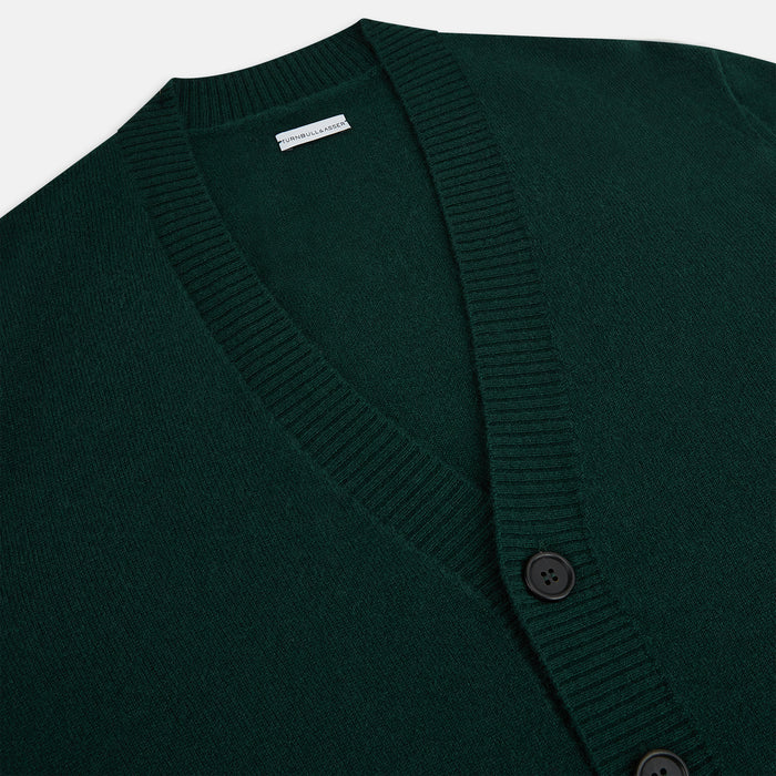 Forest Green Cashmere Cardigan Image 1