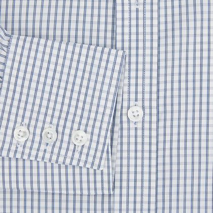 Blue Multi Tattersall Check Mayfair Shirt Image 3