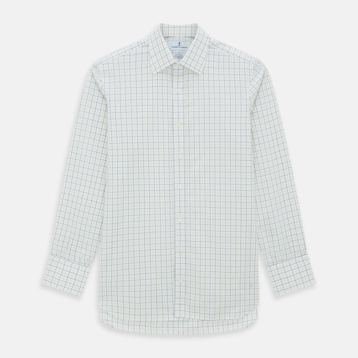 Yellow Overlay Grid Check Mayfair Shirt