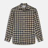 View 1 of product The Turnbull & Asser Blue Multi Check Weekend Fit Shirt features a Derby collar and 1-button cuffs, perfect for winter layering, shown here on a plain white background.