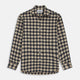 The Turnbull & Asser Blue Multi Check Weekend Fit Shirt features a Derby collar and 1-button cuffs, perfect for winter layering, shown here on a plain white background.