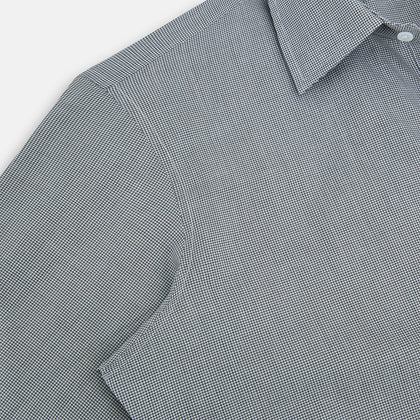 Grey and White Micro Check Westminster Shirt Image 4