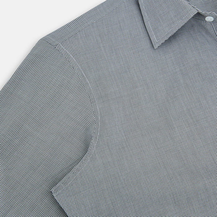 Grey and White Micro Check Westminster Shirt Image 4
