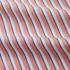 View 2 of product The Turnbull & Asser Orange and White Stripe Cotton Regular Fit Mayfair Shirt features vertical stripes, a classic collar, and buttoned cuffs—an essential men’s wardrobe piece, shown laid flat on a white background.
