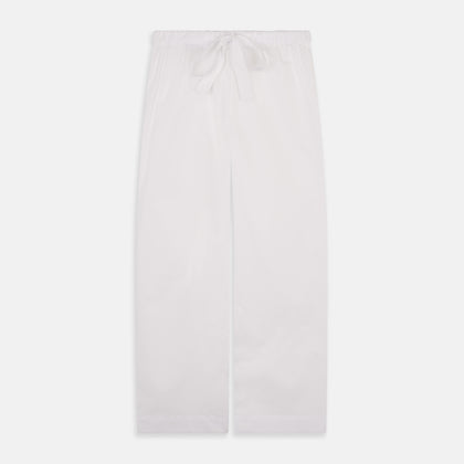 Women's Harriet Plain White Cotton Pyjama Set Image 4