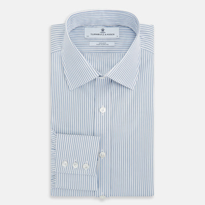 Sky Blue Shadow Pinstripe Mayfair Shirt Image 4
