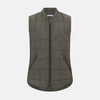 View 1 of product The Shadow Grey Quilted Gilet by Turnbull & Asser is a sleeveless, lightweight layer featuring a front zipper, two zippered side pockets, one chest pocket, and a rounded hem—shown on a plain white background.