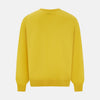 View 3 of product The Turnbull & Asser Canary Yellow Fine Merino V-Neck Jumper, crafted from soft knitwear, features long sleeves and is displayed on a white background.