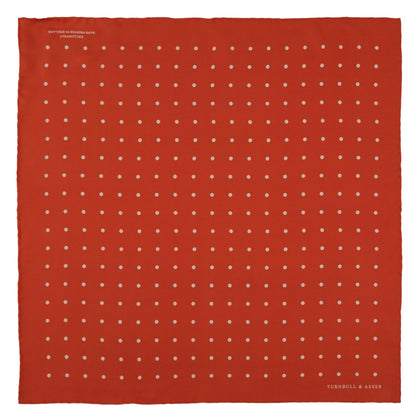 Orange Spot Silk Pocket Square Image 1
